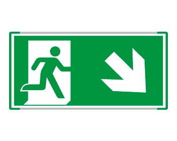 [SEME715108NC] SEME715108NC - Segnale all.Metal monofacc.profilo VERDE Uscita emergenza EN ISO 7010