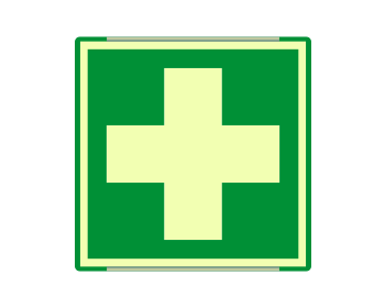 [SEMLE15101AC] SEMLE15101AC - segnal. all.Metal mono profilo VERDE simb.luminescente Pronto Soccorso