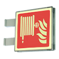 [SEMLE15115BG] SEMLE15115BG - segnaletica all.Metal bifacc.luminesc.Lancia Antincendio ISO 7010