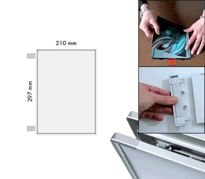 [SEMS2921BW] SEMS2921BW - segnale alluminio METALSIGN a bandiera bifacciale colore BIANCO