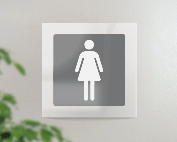 [SEP15643FW] SEP15643FW - targa PLexi monofacciale Toilette Donna fissaggio invisibile
