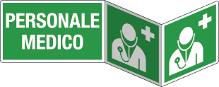 [SEPE20196BIP] SEPE20196BIP - segnale PLEXIGLASS bifacciale fissaggio invisibile PERSONALE MEDICO