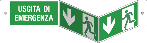 [SEPE720104BDT] SEPE720104BDT - segnale PLEXIGLASS bifacciale fissaggio vite USCITA DI EMERGENZA