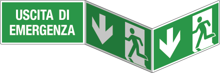 [SEPE720104BIS] SEPE720104BIS - segnale PLEXIGLASS bifacciale fissaggio invisibile USCITA EMERGENZA