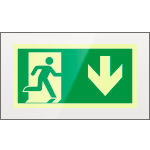 [SEPSE715104FR] SEPSE715104FR - targa PLexi monof. Uscita emergenza indietro fiss.inv EN ISO 7010