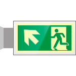 [SEPSE715105BR] SEPSE715105BR - targa PLexiglass bifac. uscita emergenza sn alto EN ISO 7010 E001