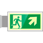 [SEPSE715106BR] SEPSE715106BR - targa PLexiglass bifac. uscita emergenza ds alto EN ISO 7010 E002