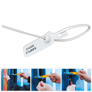 [SGE1131W] SGE1131W - confezione 1000 sigilli a filo inserto metallico mm.350 BIANCO