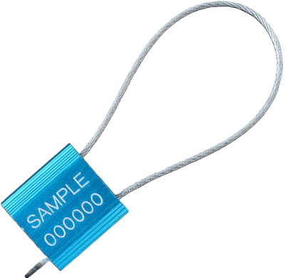 [SGE2204C] SGE2204C - confezione 500 sigilli cavo acciaio testa metallica mm.300 CELESTE