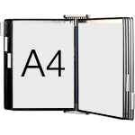 [SMCA410N] SMCA410N - leggio da muro con 10 buste formato A4 colore NERO