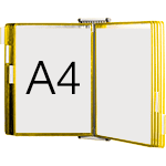 [SMCA410Y] SMCA410Y - leggio da muro con 10 buste formato A4 colore GIALLO