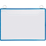 [SMCA454] SMCA454 - confezione 5 coppie tasche porta depliant colore BLU A4 ORIZZONTALE