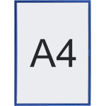 [SMCA489B] SMCA489B - cornice murale magnetica formato A4 perimetro rigido in PVC col. BLU
