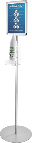 [SMET02] SMET02 - Struttura porta dispenser con base d 300mm h 1400mm e cornice a scatto