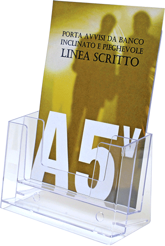 [SMET202] SMET202 - porta depliant da tavolo formato A5 a 2 posti