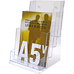 [SMET204] SMET204 - porta depliant da tavolo formato A5 a 4 posti