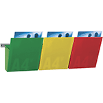 [SMET2127] SMET2127 - kit porta documenti a muro completo di 3 tasche colorate