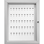 [SWB045A] SWB045A - Bacheca portachiavi 45 posti 350x500 mm apertura a libro con serratura