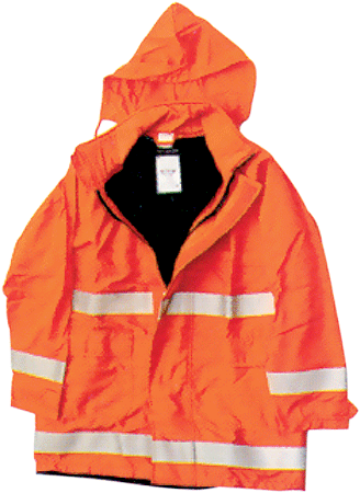 [TAX165L] TAX165L - Giaccone EN531 EN1149 gilet interno staccabile bande rifrangenti Tg.L