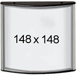 [TDC151] TDC151 - Targa murale monofacciale in alluminio con protezione frontale in PVC