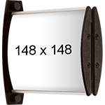 [TDC154] TDC154 - Targa murale bifacciale in alluminio con protezione frontale in PVC