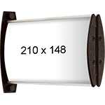 [TDC155] TDC155 - Targa murale bifacciale in alluminio con protezione frontale in PVC