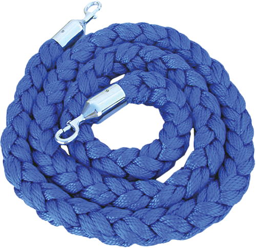 [TDVCB] TDVCB - cordone da m.2 in poliestere BLU con attacchi cromo x colonnina cromo