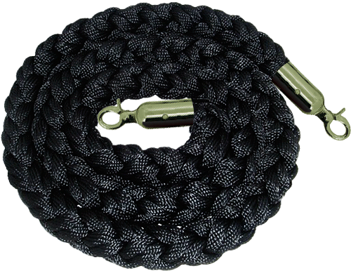 [TDVON] TDVON - cordone da m.2 in poliestere NERO attacchi ottone per colonnina ottone