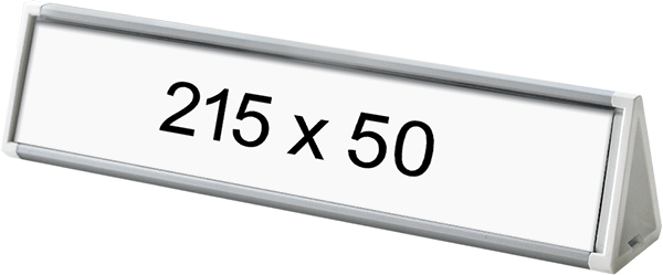 [TKPD06] TKPD06 - targa segnanome da tavolo dim.215x50x36 h c.sistema manomissione