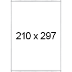 [TKPD297] TKPD297 - targa a parete senza cornice mm 210x297 (A4) con protezione frontale