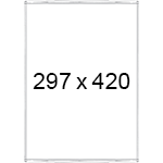 [TKPD420] TKPD420 - targa a parete senza cornice mm 297x420 (A3) con protezione frontale