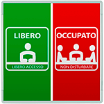 [TKS148] TKS148 - targa Signecode "Libero Occupato" tasseli e viti compresi