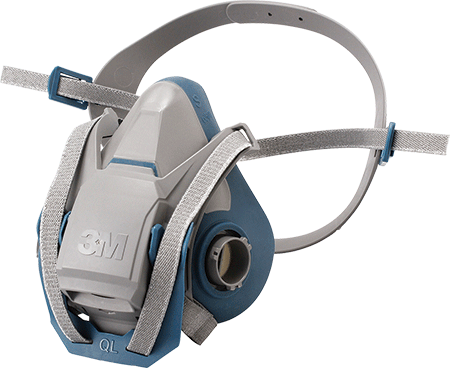 [TM6503] TM6503 - semimaschera riutilizzabile bifiltro 3M serie 6500QL in silicone tg. L