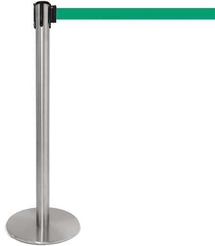 [TSP201G] TSP201G - colonnina SAFE IN modello PLUS acciaio spazzolato nastro VERDE