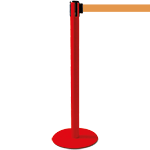 [TSP203O] TSP203O - colonnina SAFE IN modello PLUS colore rosso con nastro ARANCIO