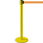 [TSP204O] TSP204O - colonnina SAFE IN modello PLUS colore giallo con nastro ARANCIO