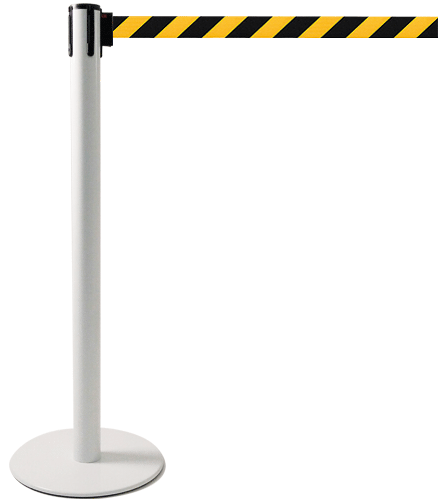 [TSP205NY] TSP205NY - colonnina SAFE IN modello PLUS colore bianco con nastro GIALLO/NERO