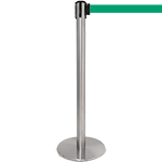 [TSP206G] TSP206G - colonnina SAFE IN modello PLUS in acciaio cromato lucido nastro VERDE