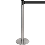 [TSP206N] TSP206N - colonnina SAFE IN modello PLUS in acciaio cromato lucido nastro NERO