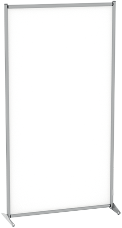 [TSPW190] TSPW190 - pann.divis.singolo trasparente s/ruote mm 1000x1900x380