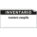 [U9753] U9753 - Foglio n.10 etichetta adesiva 40x20 mm INVENTARIO