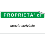 [U9754] U9754 - Foglio n.10 etichetta adesiva 40x20 mm PROPRIETA'di