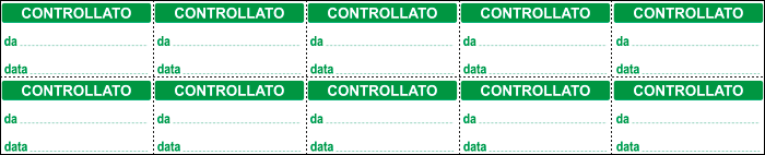[U9759] U9759 - Foglio n.10 etichette adesive formato mm 40x20 CONTROLLATO