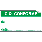 [U9760] U9760 - Foglio n.10 etichette adesive formato mm 40x20 C.Q. CONFORME
