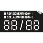 [U9770] U9770 - Foglio n.10 etichette adesive formato mm 40x20 REVISIONE / COLLAUDO