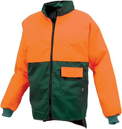 [UTP895M] UTP895M - giacca da boscaiolo verde/arancio a norma EN 381-11 tg.L