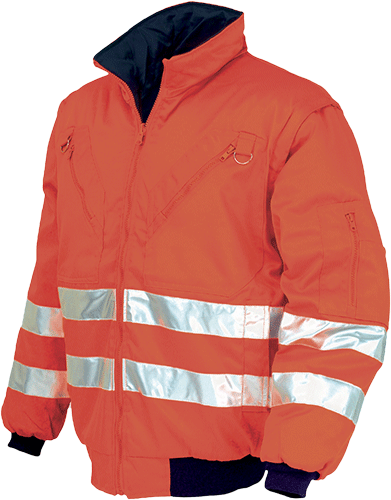 [VPA715M] VPA715M - giubbotto PILOT alta visibilita' reversibile arancio fluo/blu tg.M