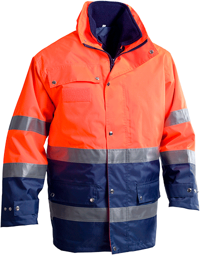 [VPAP413L] VPAP413L - parka triplo uso AV WINTER II cat. impermeabile col.BLU/ARANCIO tg.L