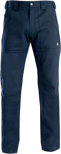 [VPG146XL] VPG146XL - pantalone multitaglia TRINITY c.zip fianchi/zona lombare col.BLU tg.XL