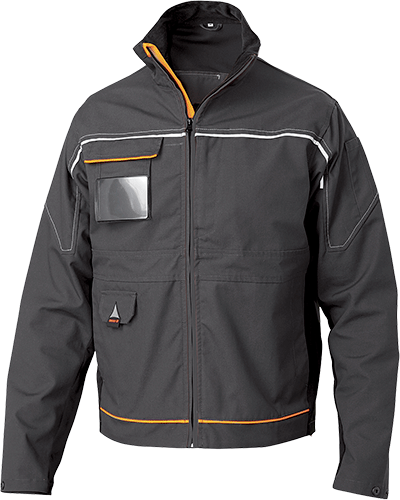[VPG419L] VPG419L - giubbino EXPLORER fianchi stretch col.GRIGIO dettagli ARANCIO tg.L
